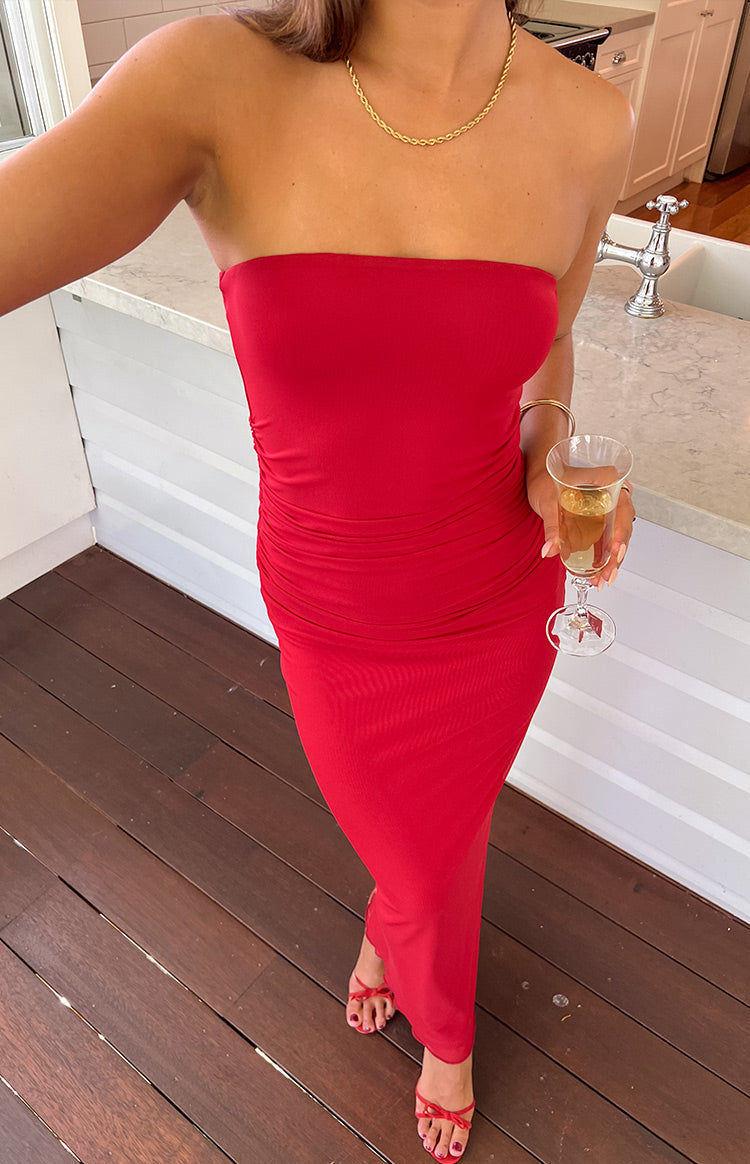 Imogen Red Maxi Dress — 1