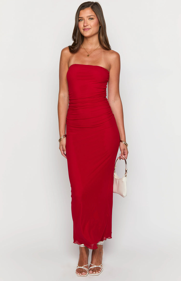 Imogen Red Maxi Dress — 3