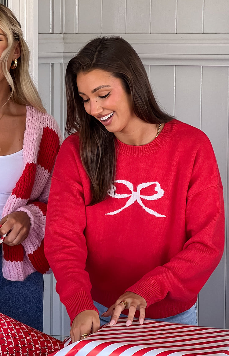 Zami Red Bow Sweater — 8