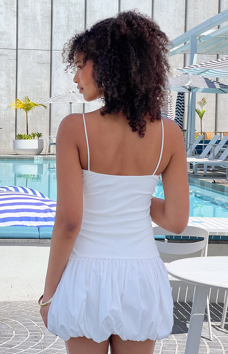 Memories White Bubble Mini Dress — 9