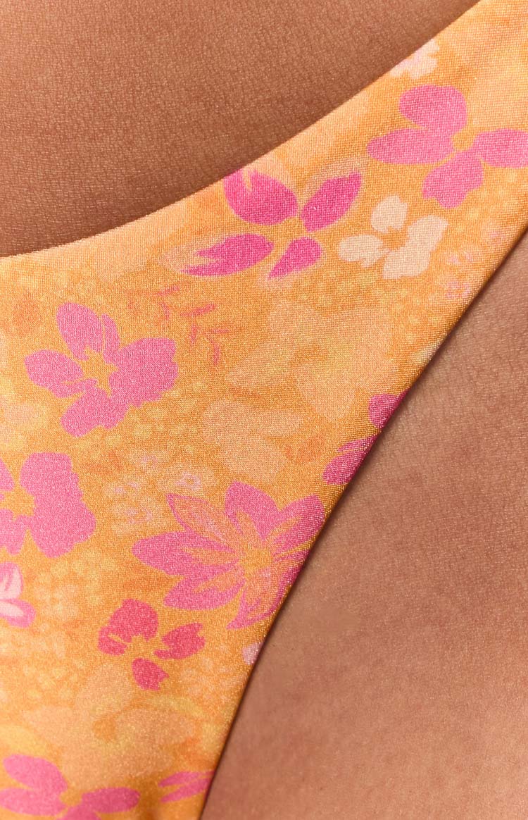 9.0 Swim Bianca Orange Floral Bikini Bottoms — 6