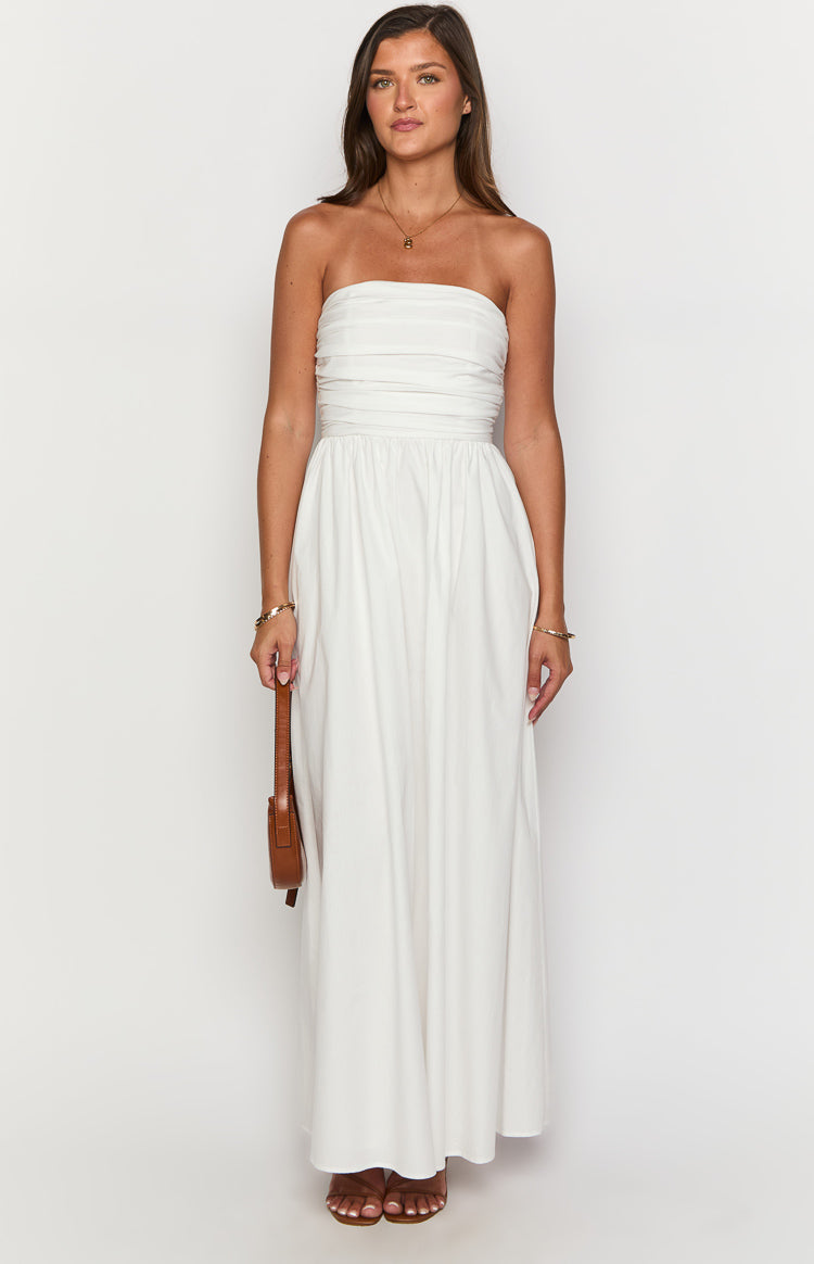 Josianne White Strapless Maxi Dress — 2