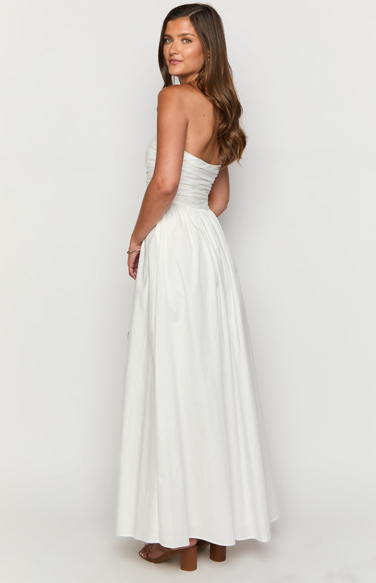 Josianne White Strapless Maxi Dress — 5