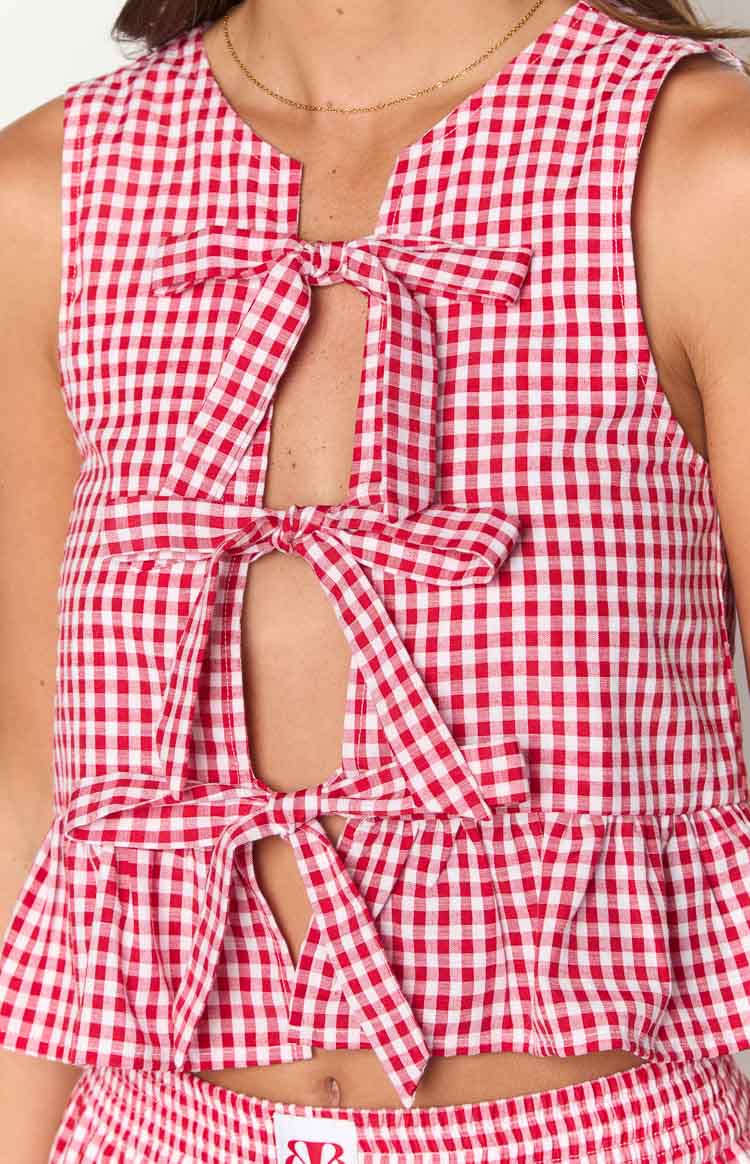 Baxter Red Gingham Top — 8