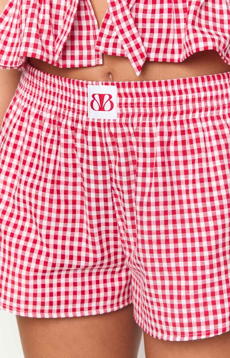 Baxter Red Gingham Shorts — 6