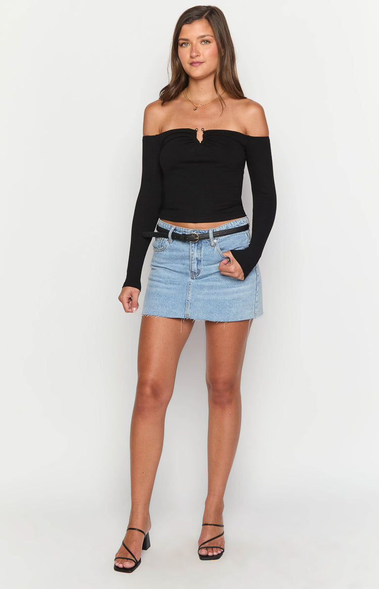 Anabel Black Long Sleeve Top — 3