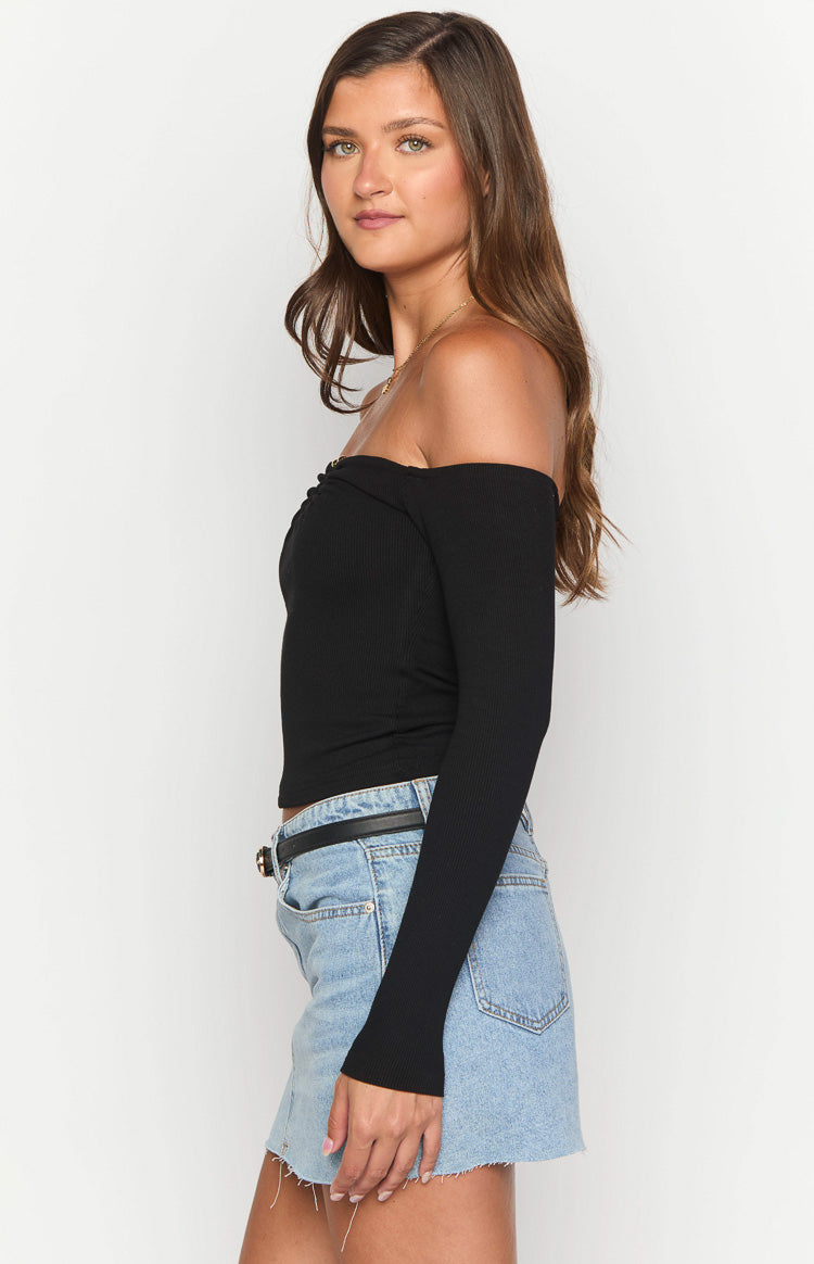 Anabel Black Long Sleeve Top — 4