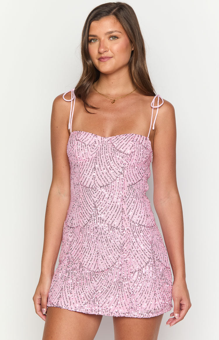 Penny Lane Pink Sequin Mini Dress — 9