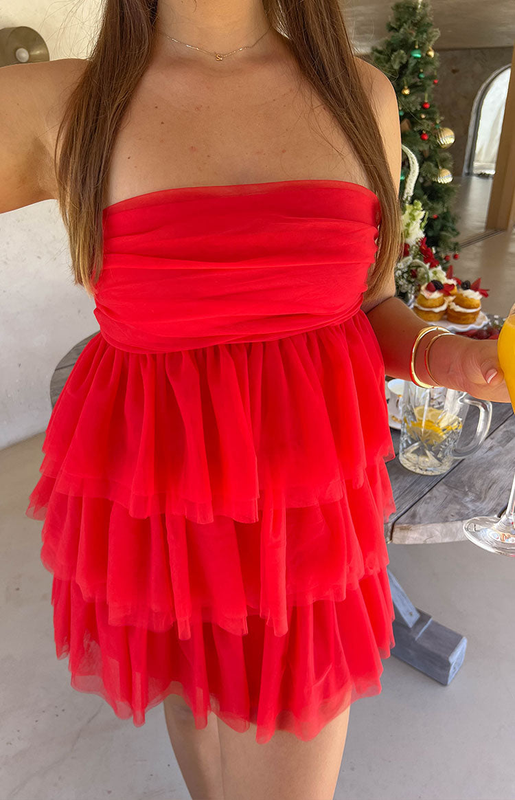 Birthday Girl Red Mini Party Dress — 15