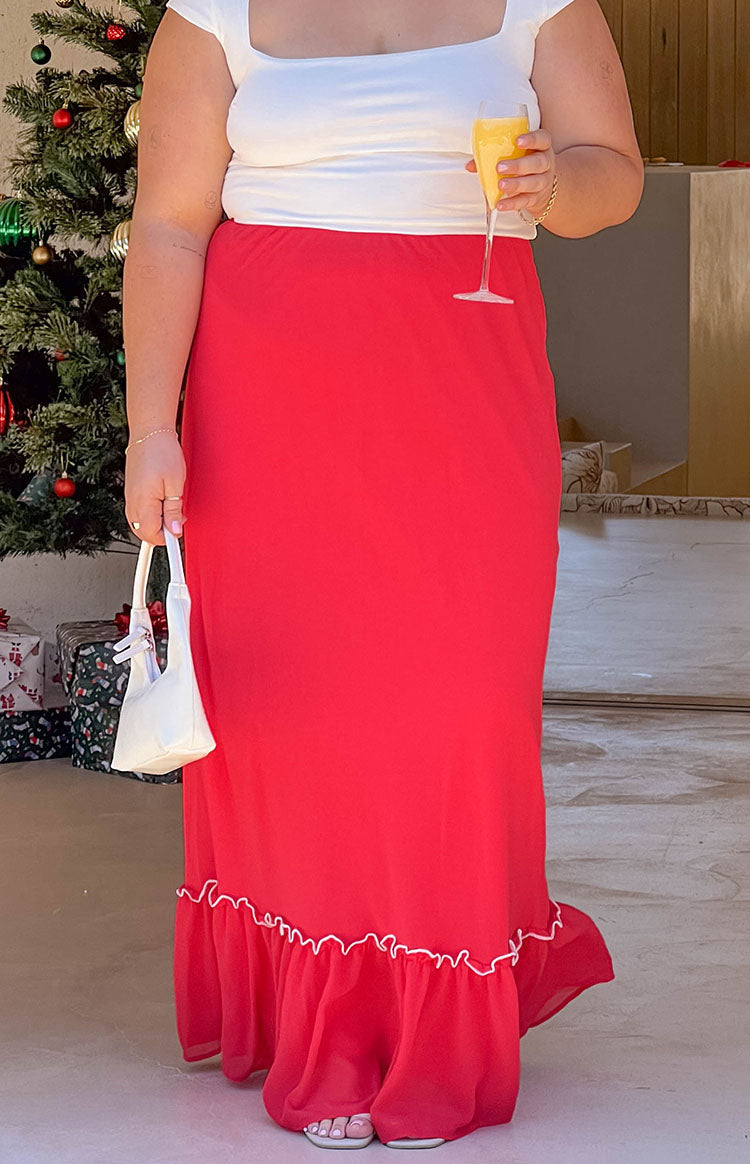 Wiatt Red Maxi Skirt — 10