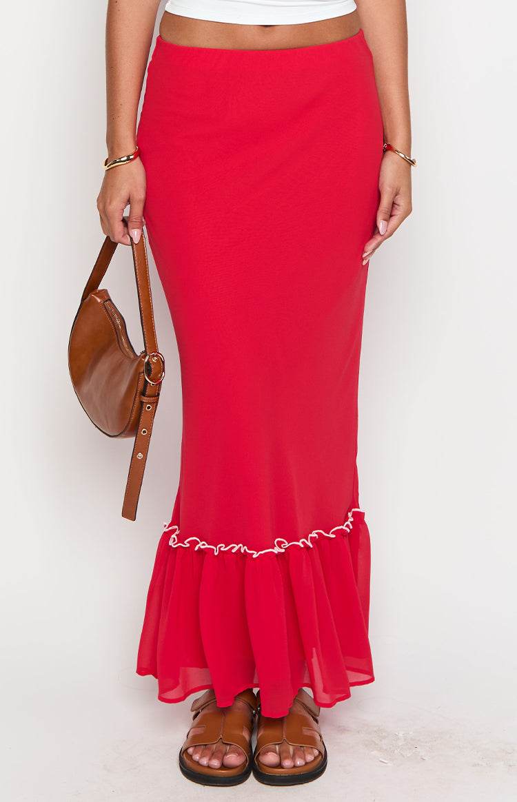 Wiatt Red Maxi Skirt — 12