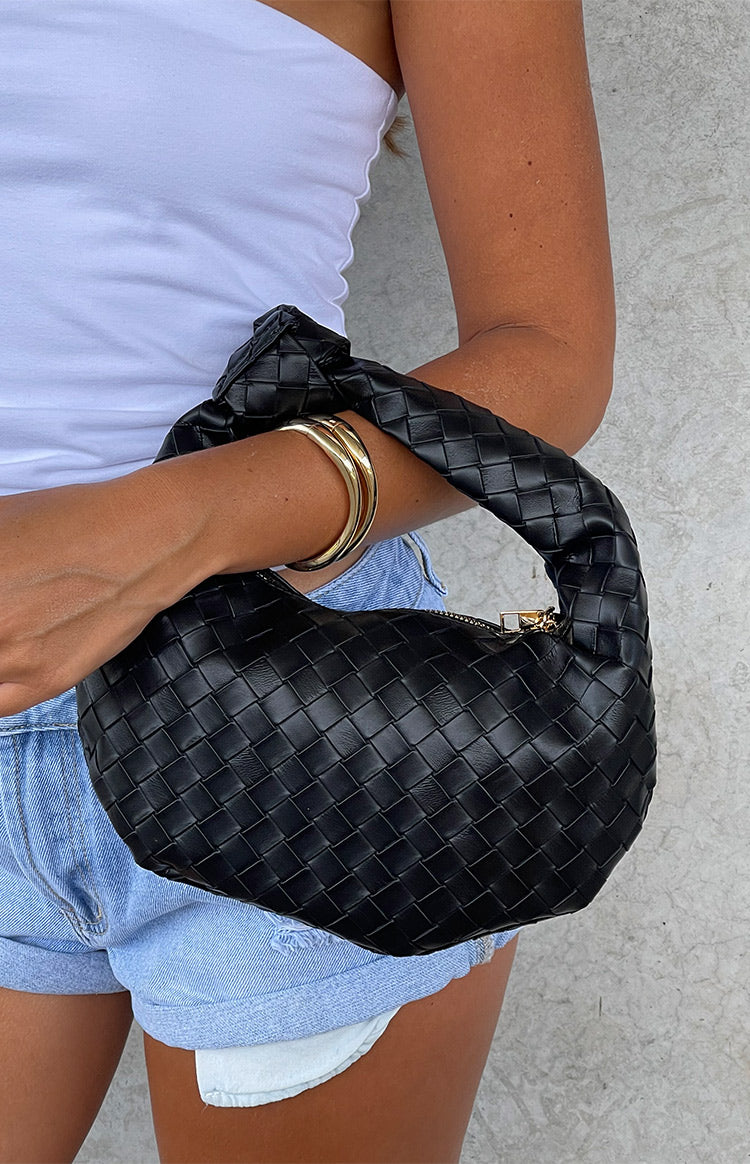 Rylie Black PU Shoulder Bag — 1