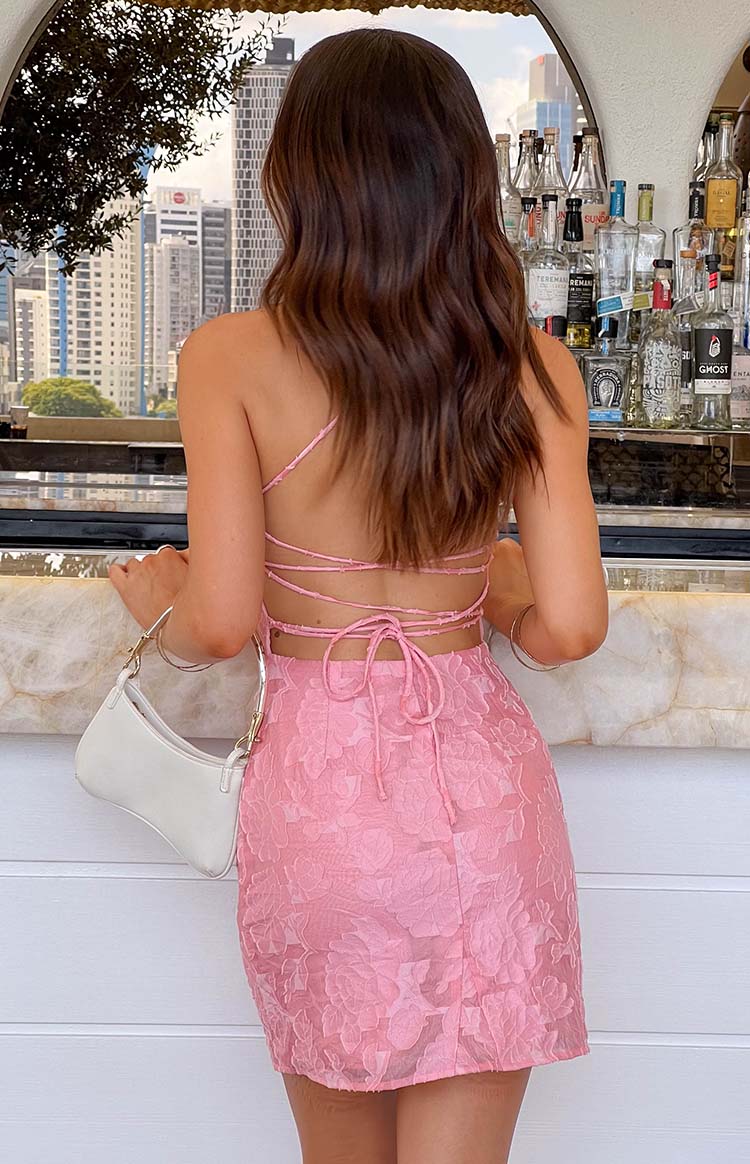 Tracye Pink Floral Mini Dress — 4