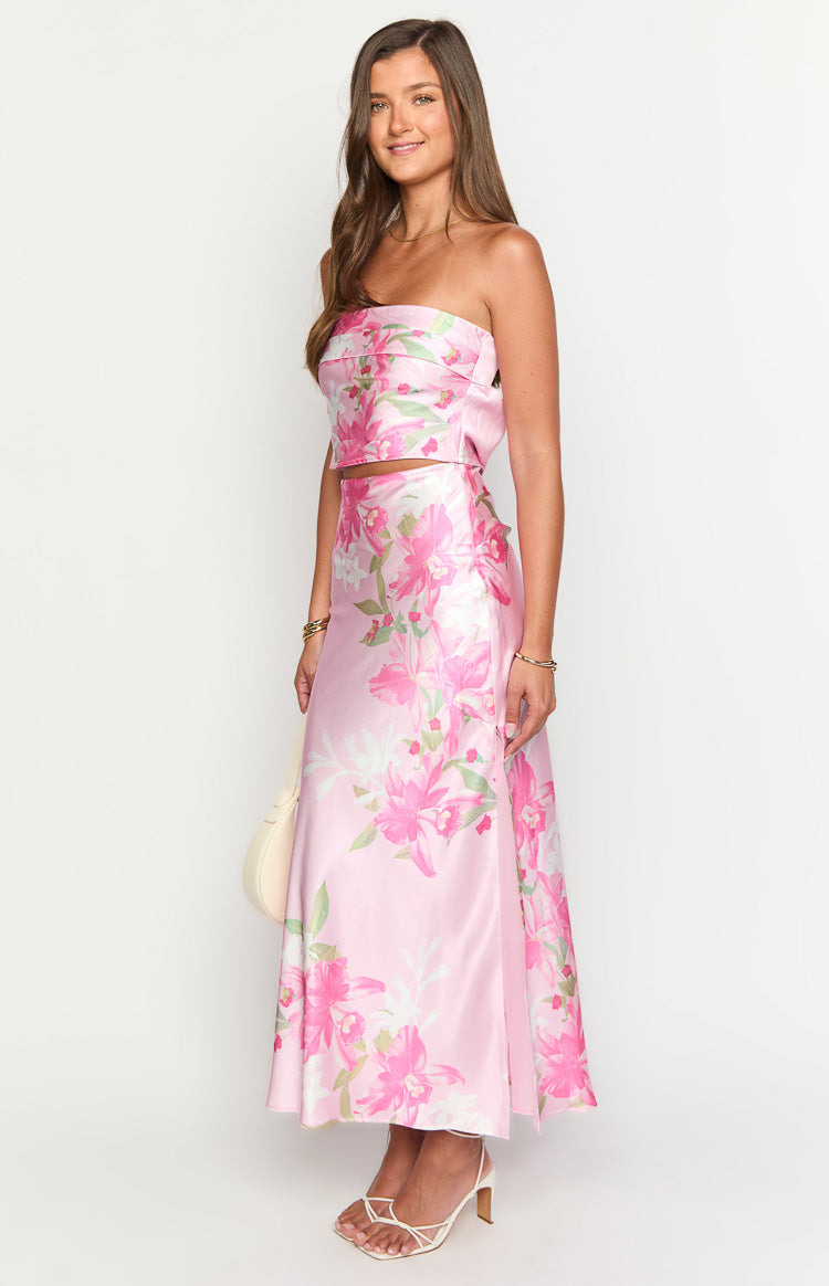 Genevieve Pink Floral Print Top — 4