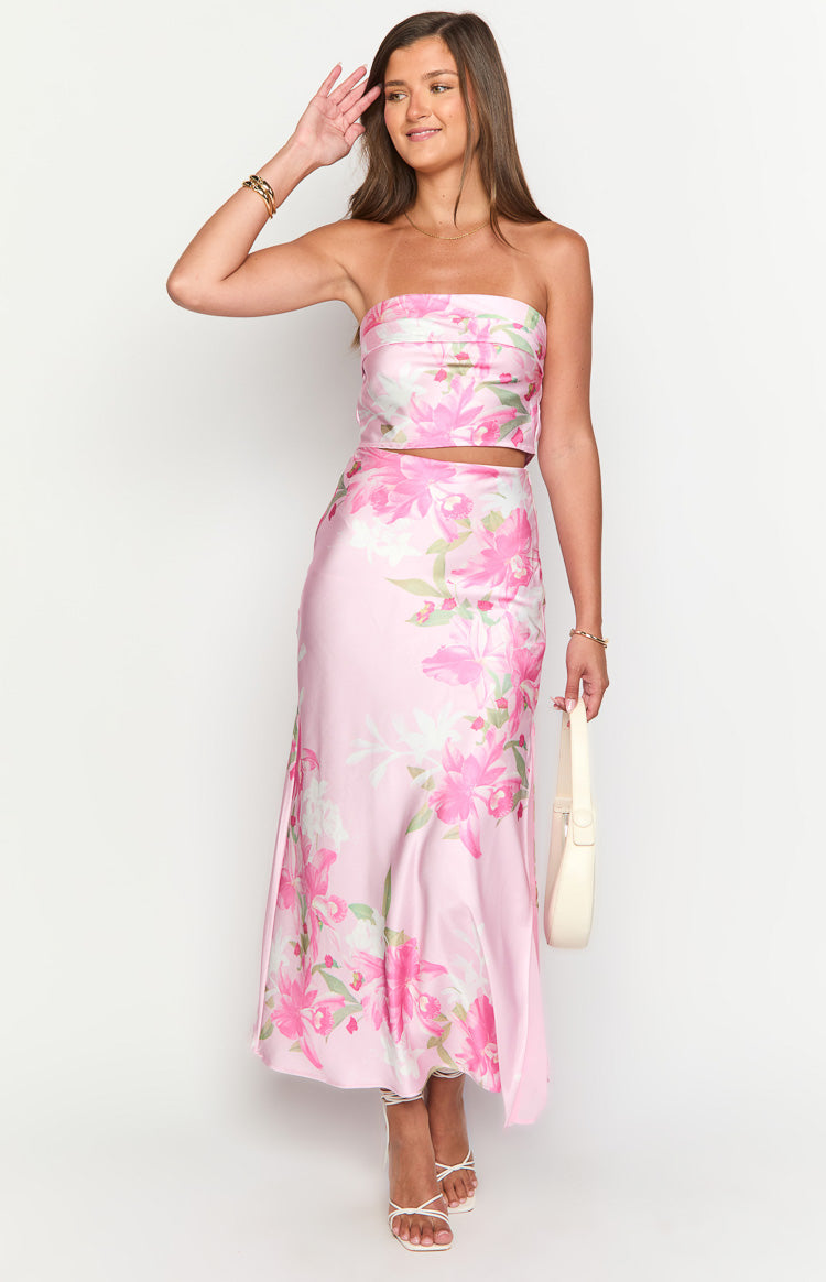 Genevieve Pink Floral Print Top — 5