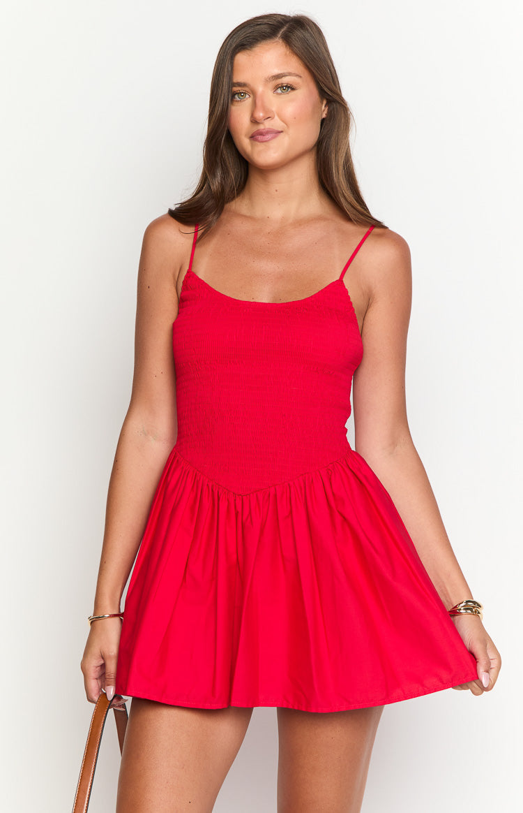 Sharmane Red Mini Dress — 2