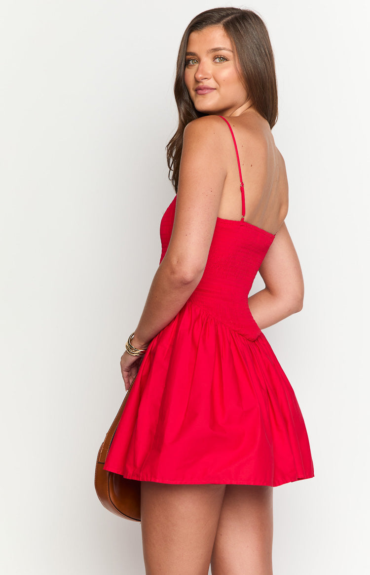 Sharmane Red Mini Dress — 10