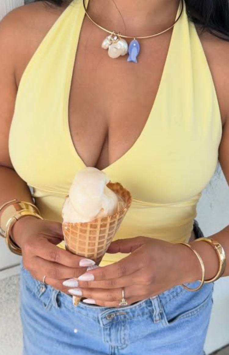 Amora Yellow Crop Top — 11