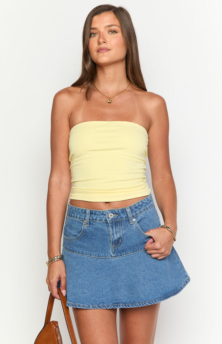 Quinley Mid Wash Denim Mini Skirt — 2
