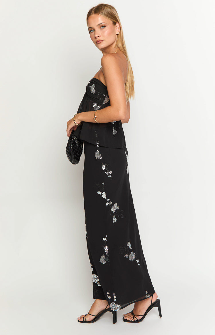 Shyla Black Maxi Skirt — 4