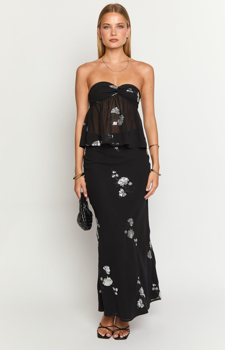 Shyla Black Maxi Skirt — 1