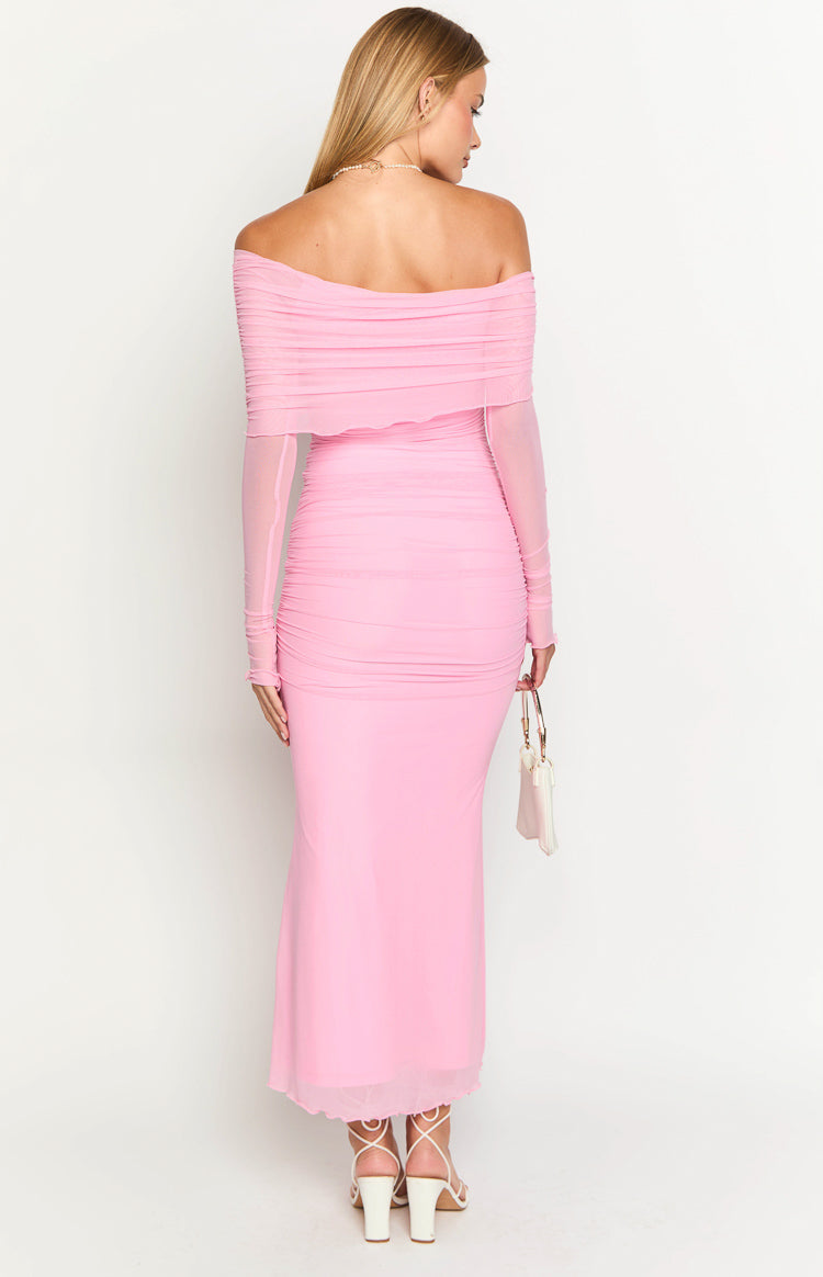 Opal Pink Long Sleeve Maxi Dress — 5