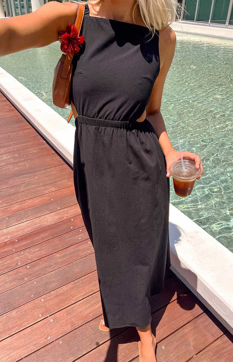 Kensie Black Backless Midi Dress — 7