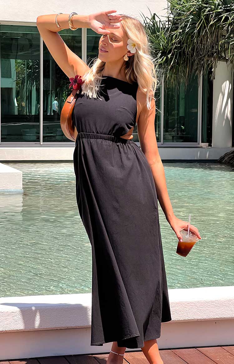Kensie Black Backless Midi Dress — 9