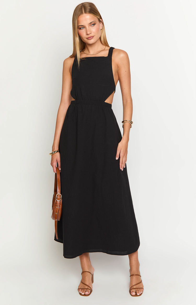 Kensie Black Backless Midi Dress — 2