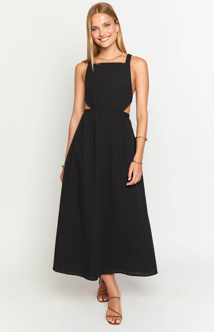 Kensie Black Backless Midi Dress — 3