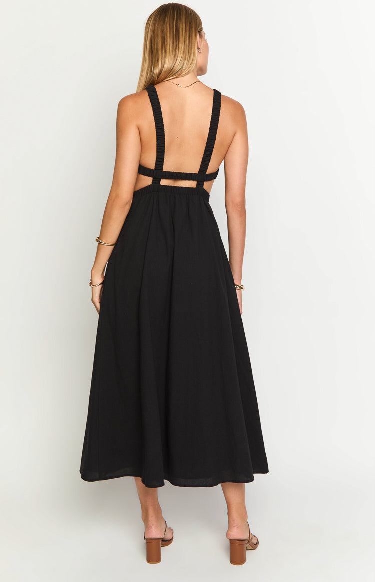 Kensie Black Backless Midi Dress — 5