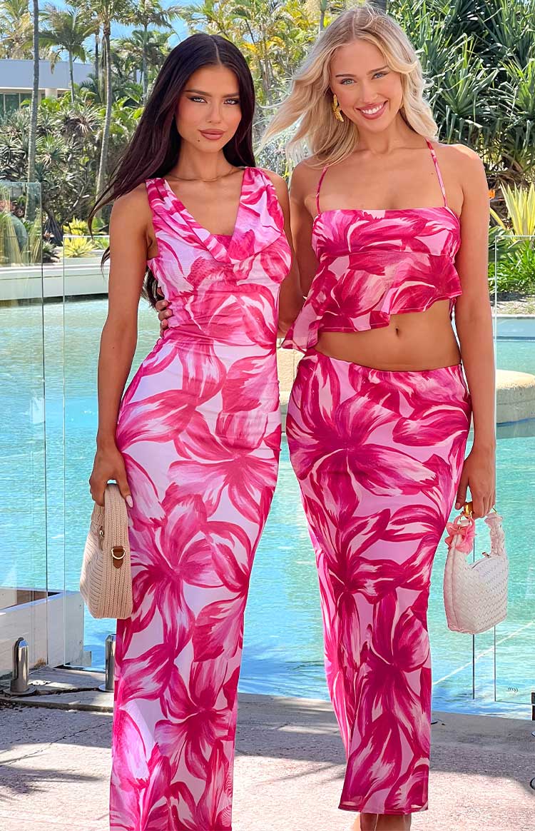 Blessings Pink Floral Maxi Dress — 7