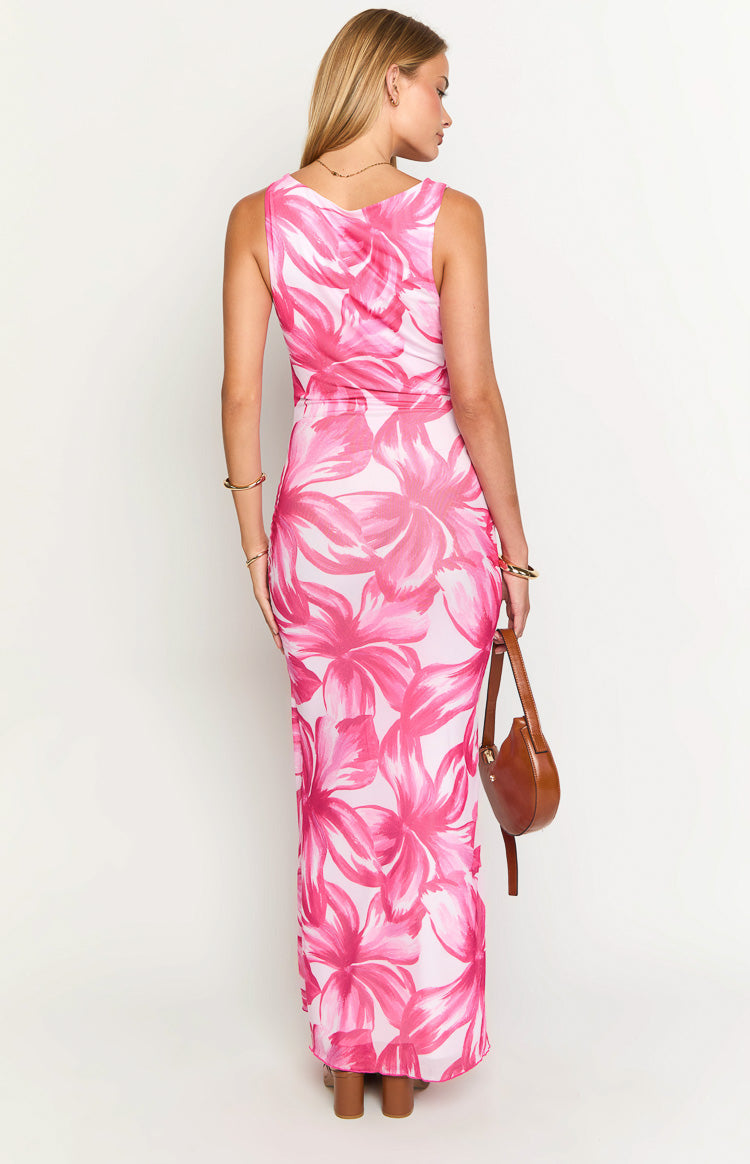Blessings Pink Floral Maxi Dress — 5