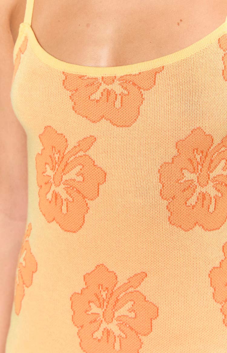 Sunie Yellow Knit Mini Dress — 6