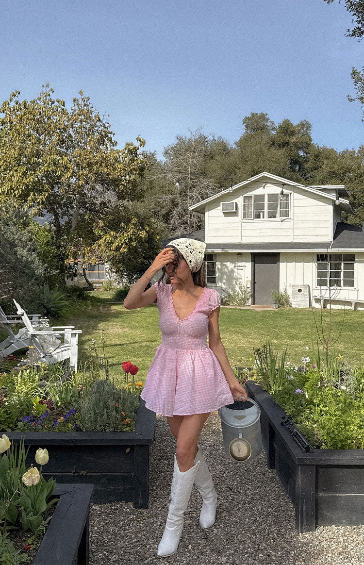 Raldo Pink Gingham Playsuit — 2