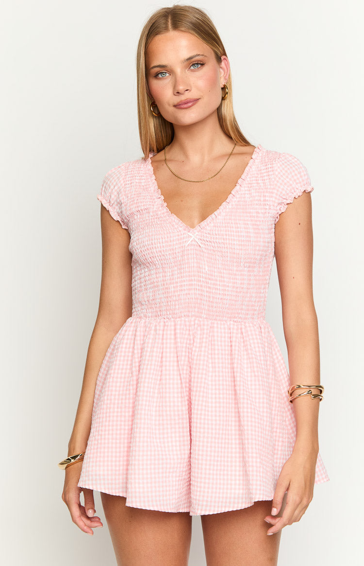 Raldo Pink Gingham Playsuit — 6