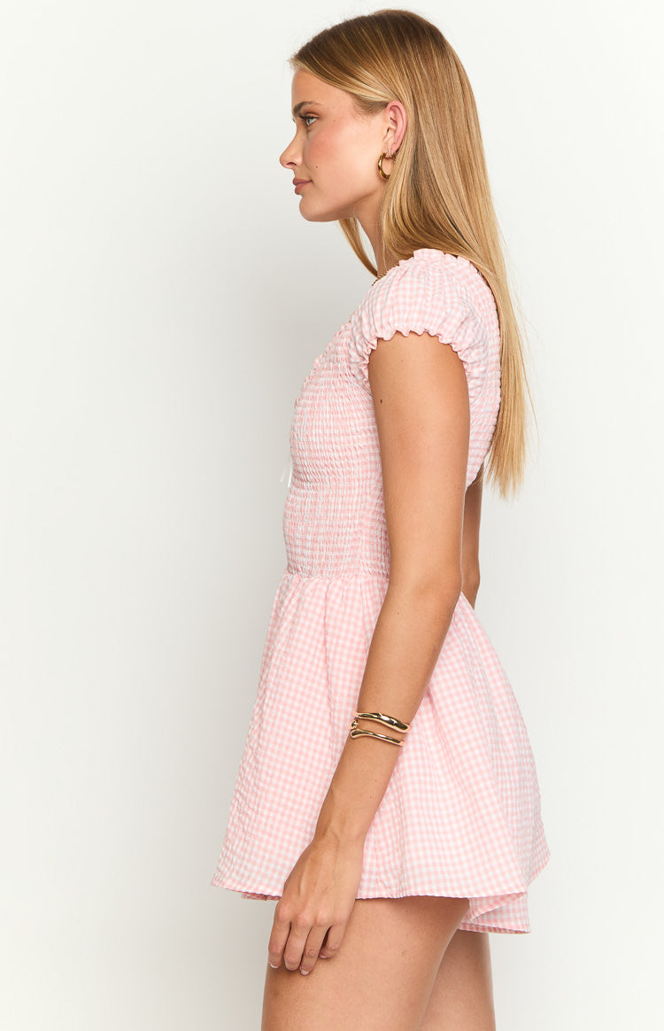 Raldo Pink Gingham Playsuit — 8