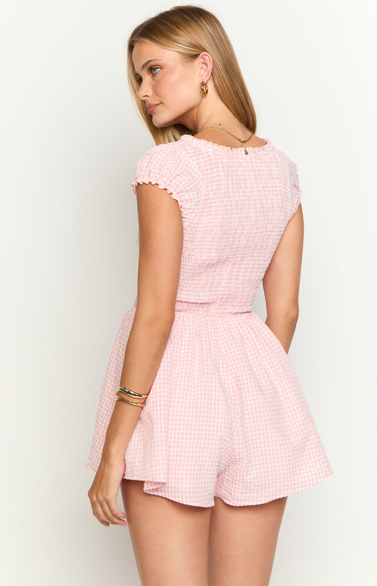 Raldo Pink Gingham Playsuit — 9