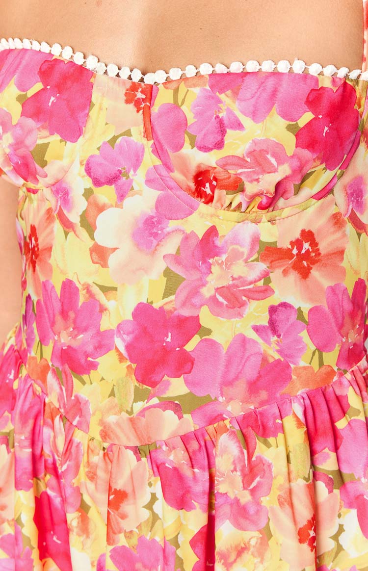 Sam Yellow Floral Pop Mini Dress — 6