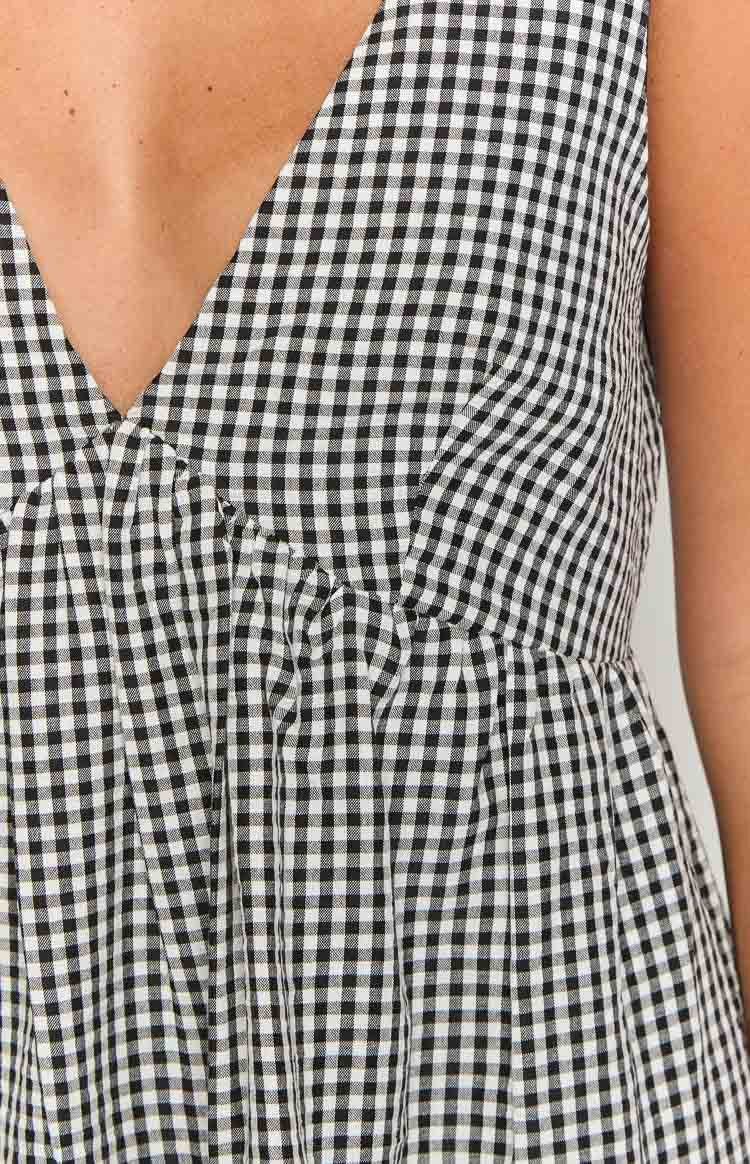 Angel Girl Black Gingham Mini Dress — 9