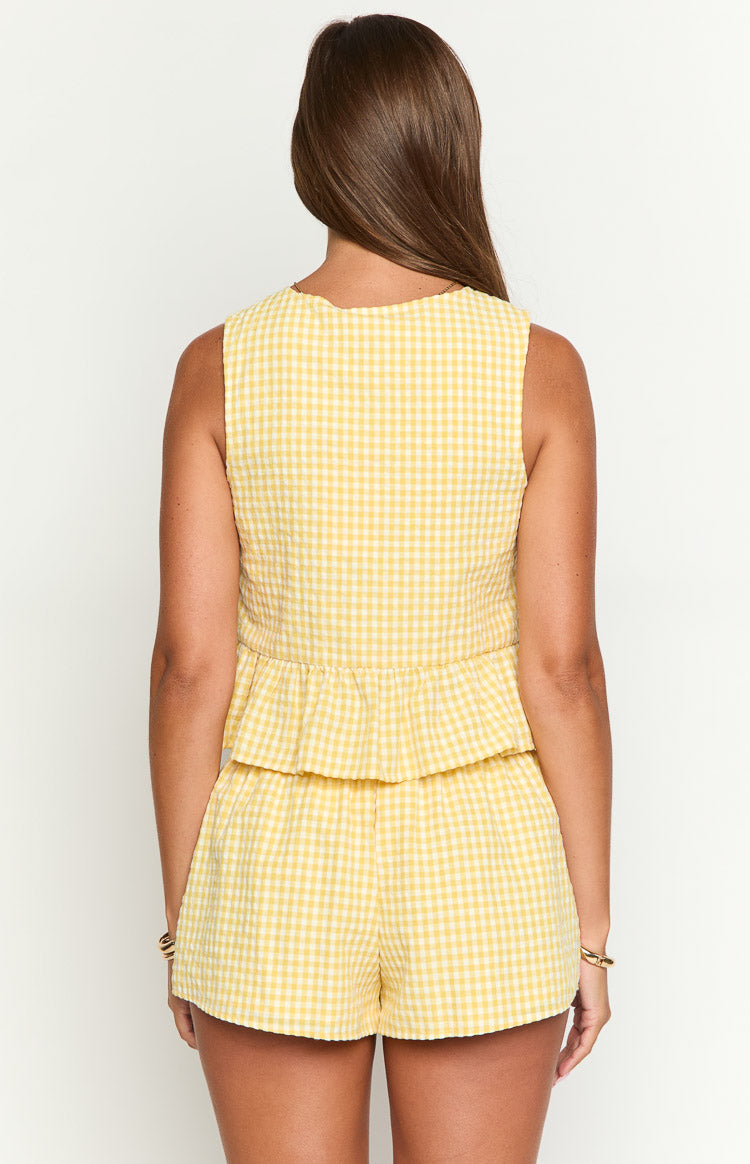 Baxter Yellow Gingham Top — 5