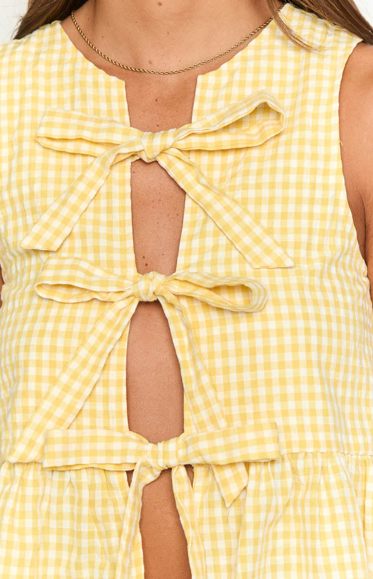 Baxter Yellow Gingham Top — 6