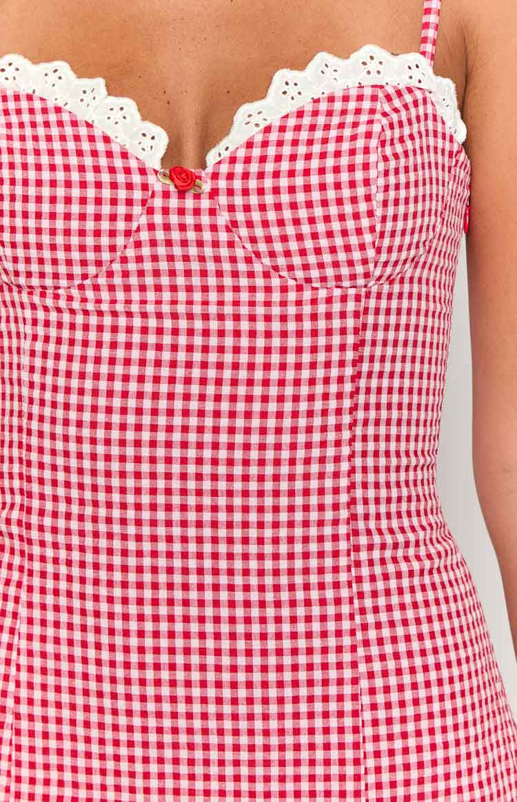 Cutie Pie Red Gingham Mini Dress — 9