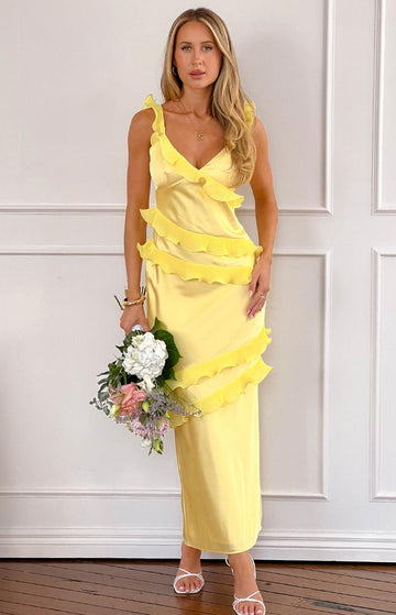 Evan Yellow Maxi Dress — 1