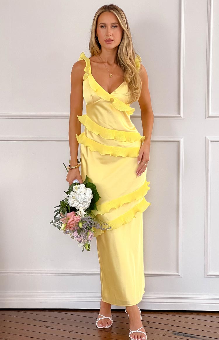 Evan Yellow Maxi Dress — 1