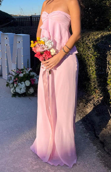 Myrna Pink Maxi Skirt — 1