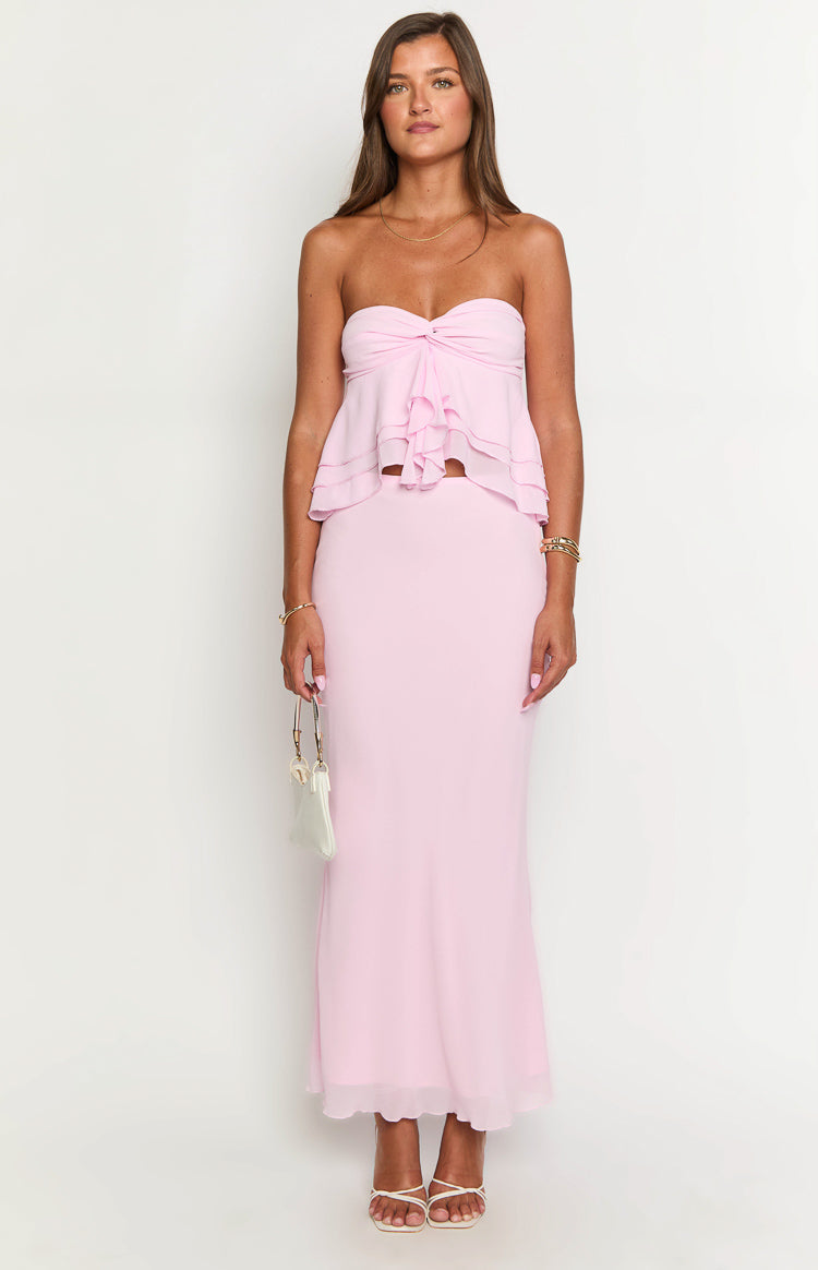 Myrna Pink Maxi Skirt — 2
