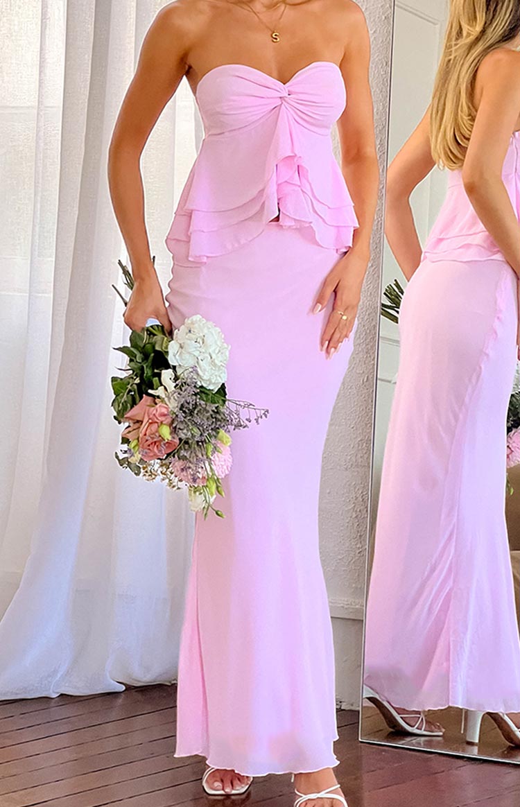 Myrna Pink Maxi Skirt — 7