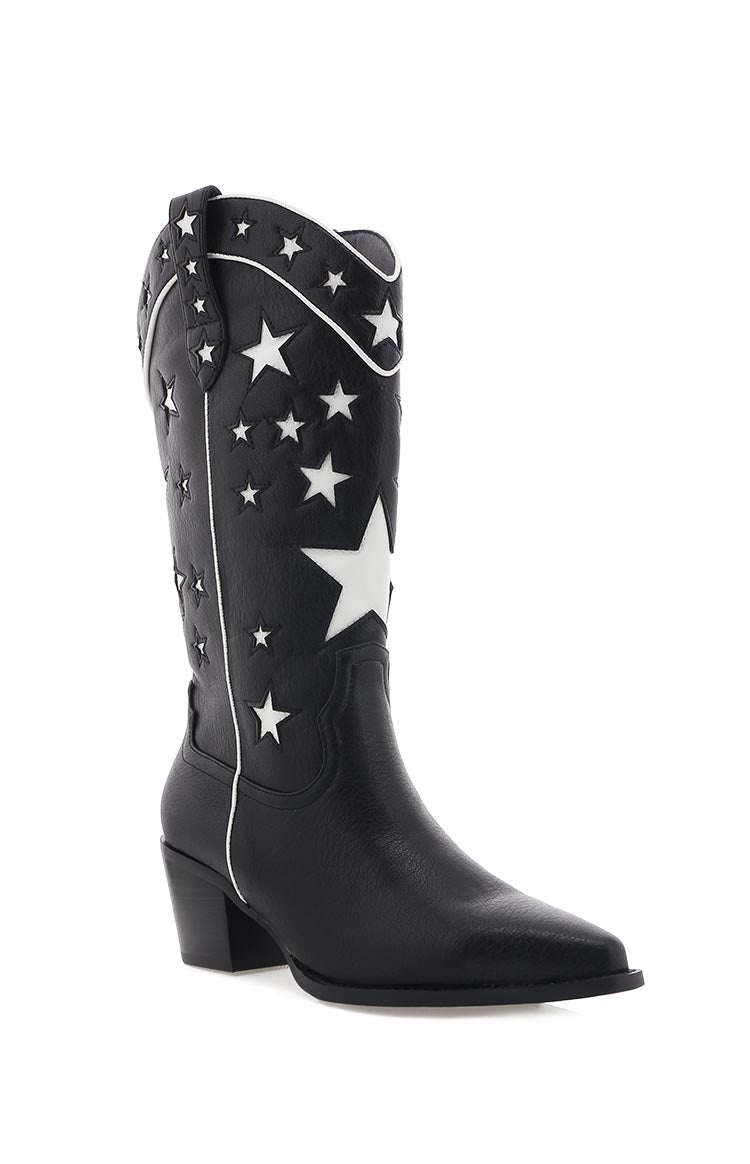 Billini Dollie Black And White Cowboy Boots — 3
