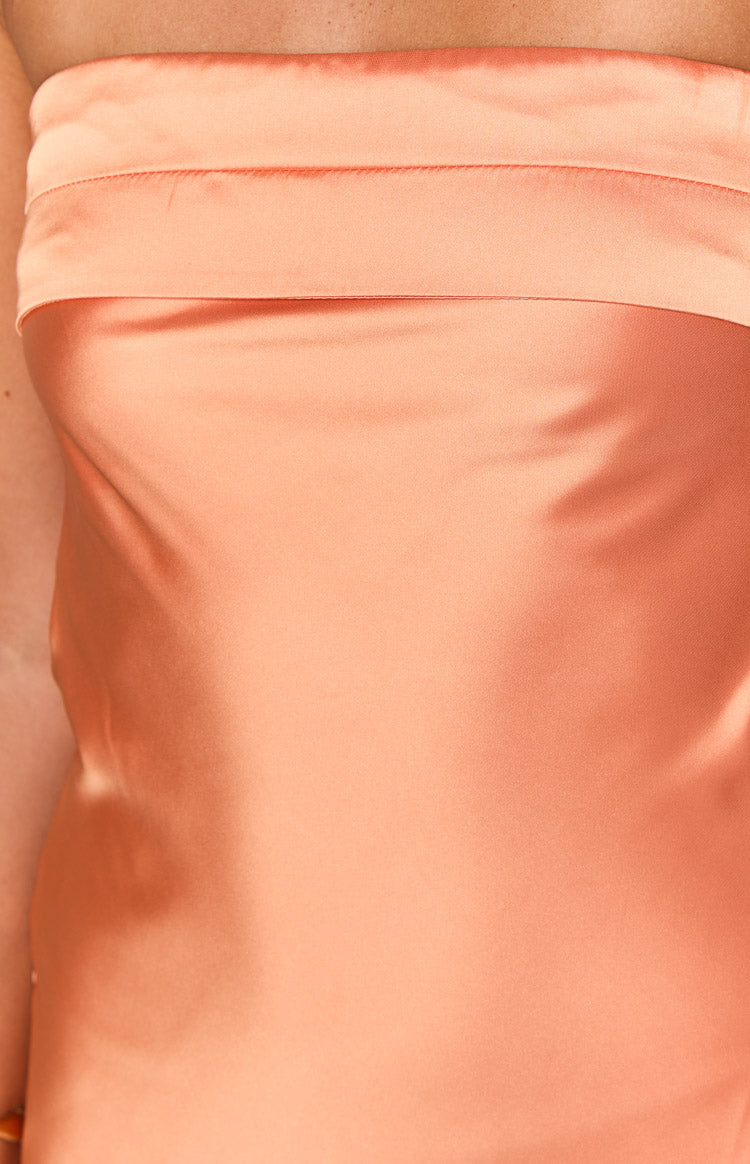 Annie Orange Strapless Mini Dress — 6
